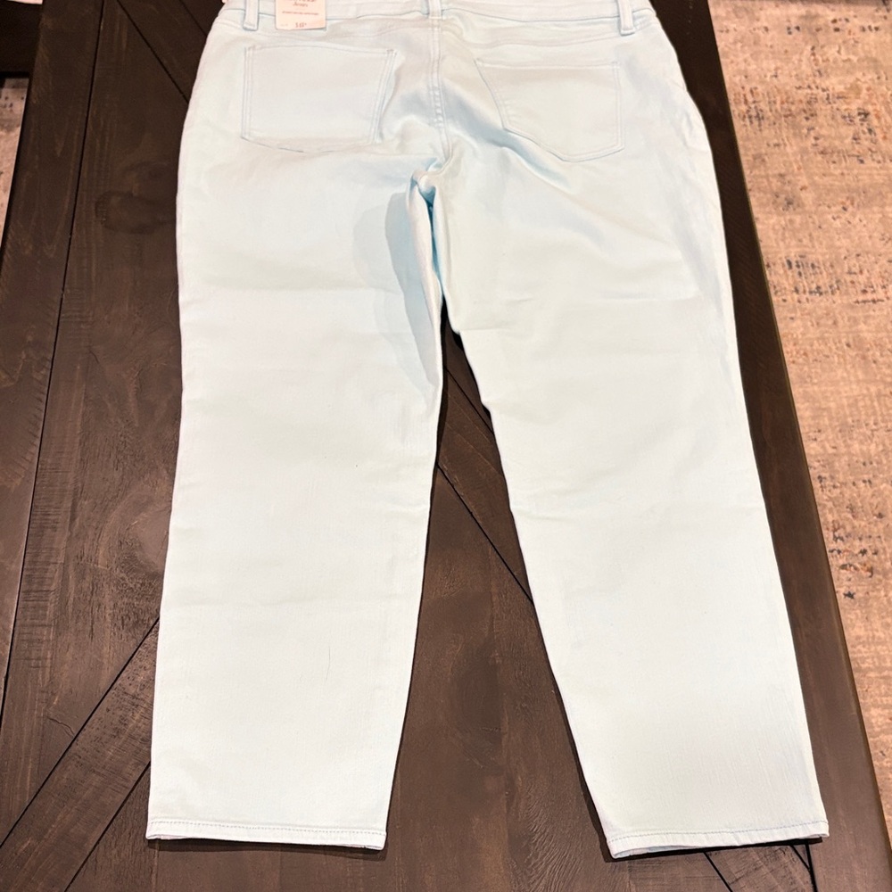 NWT - Talbots Women's Light Blue Slim Leg Jean Ankle Length Jeans